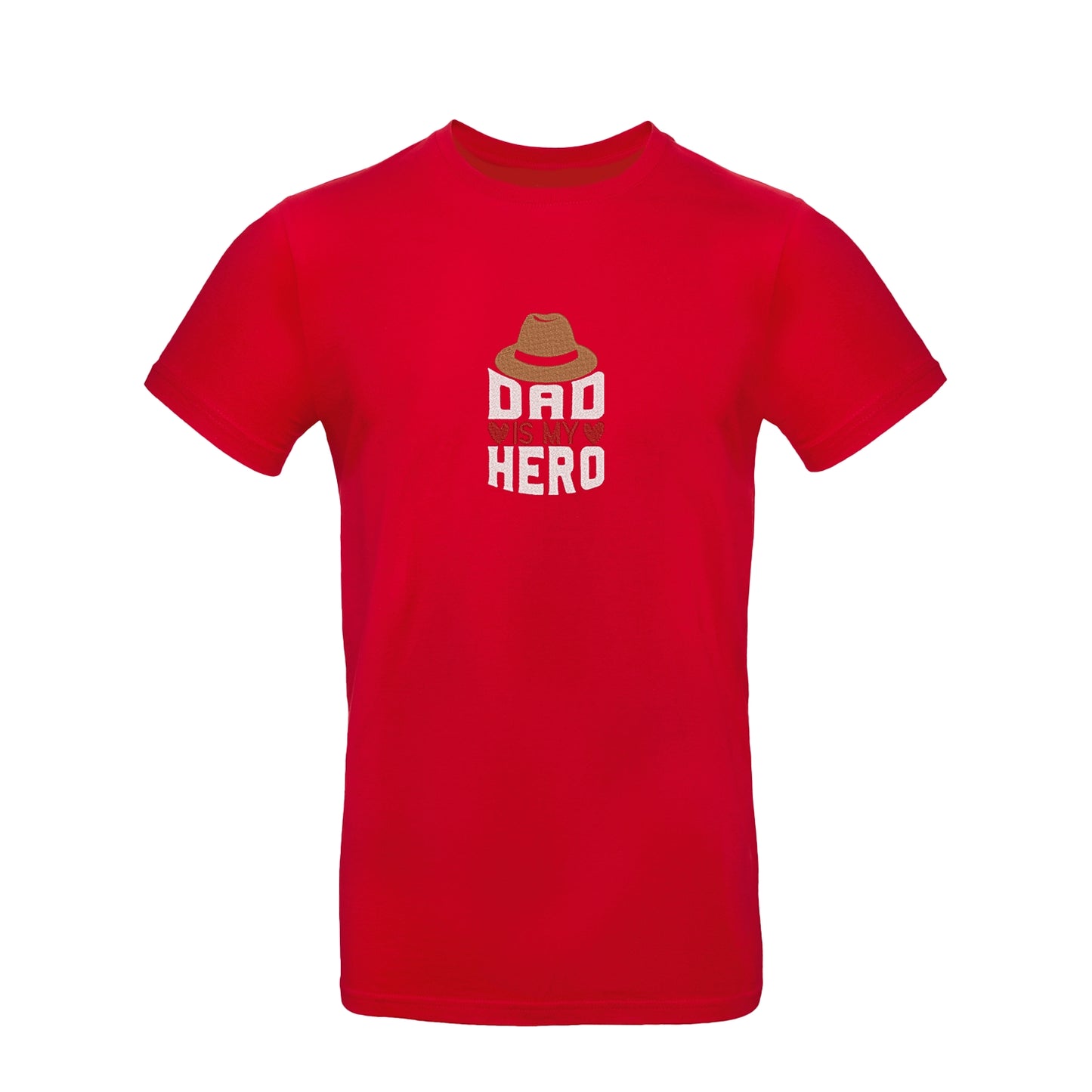 Koszulka unisex "Dad is My Hero" z haftem – prezent dla taty bohatera