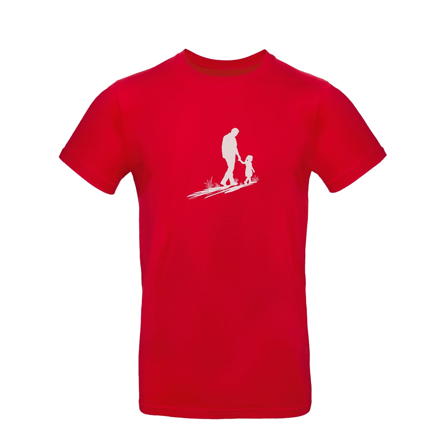 Koszulka unisex z haftem "Father and Daughter Silhouette" – wyjątkowy prezent dla taty