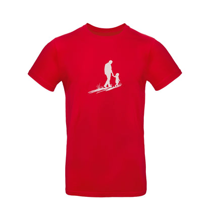 Koszulka unisex z haftem "Father and Daughter Silhouette" – wyjątkowy prezent dla taty Haft z radości