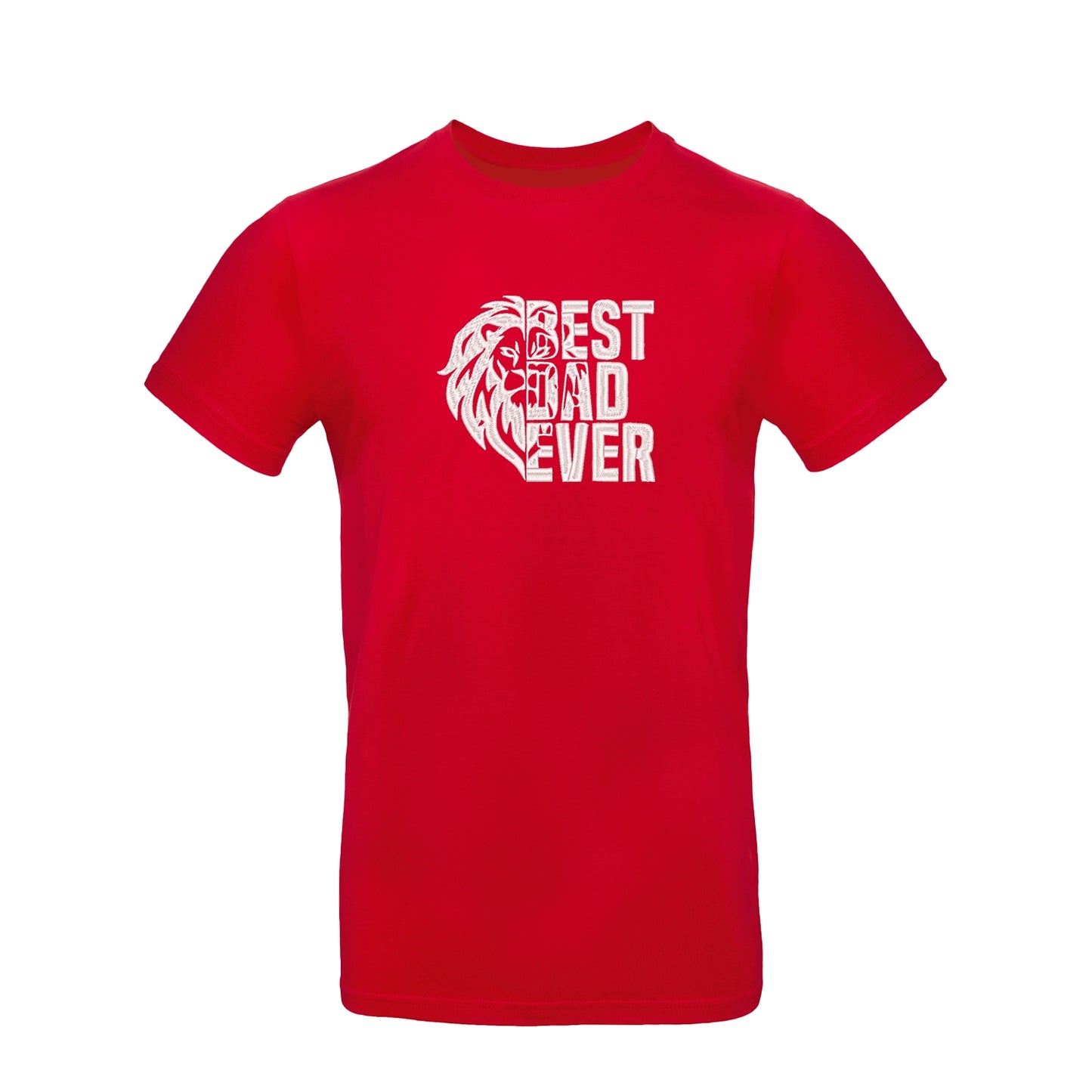 Koszulka unisex z haftem "Lion Best Dad Ever" – prezent dla silnego taty
