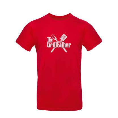 Koszulka The Grill Father – prezent z haftem dla taty miłośnika grilla Haft z radości
