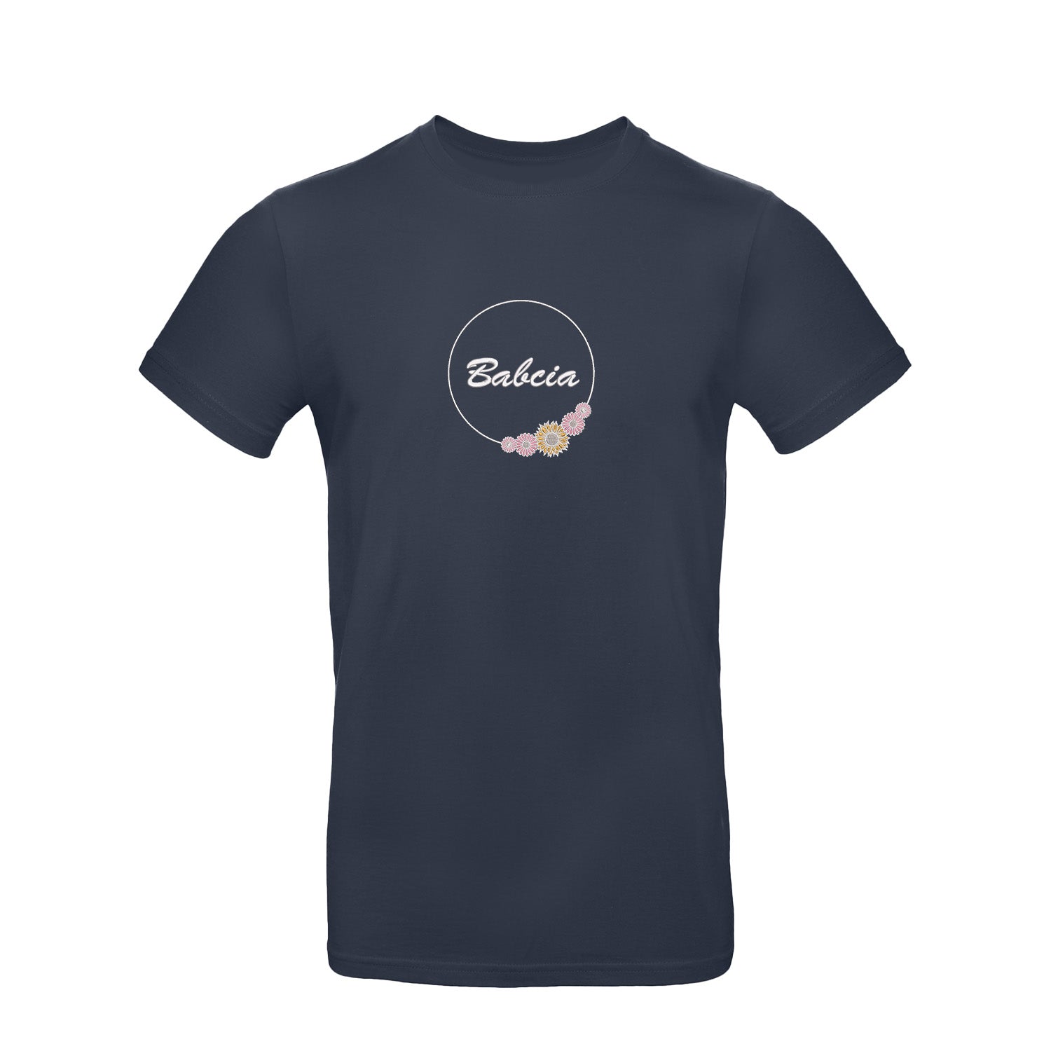 Babcia - koszulka z haftem w kwiatowym stylu dla Babci Haft z radości - nadruki i haft na odzieży Warszawa