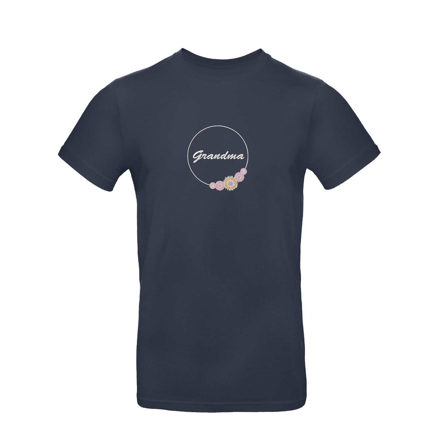Koszulka Grandma Flower – haftowany motyw z kwiatami dla Babci Haft z radości - nadruki i haft na odzieży Warszawa