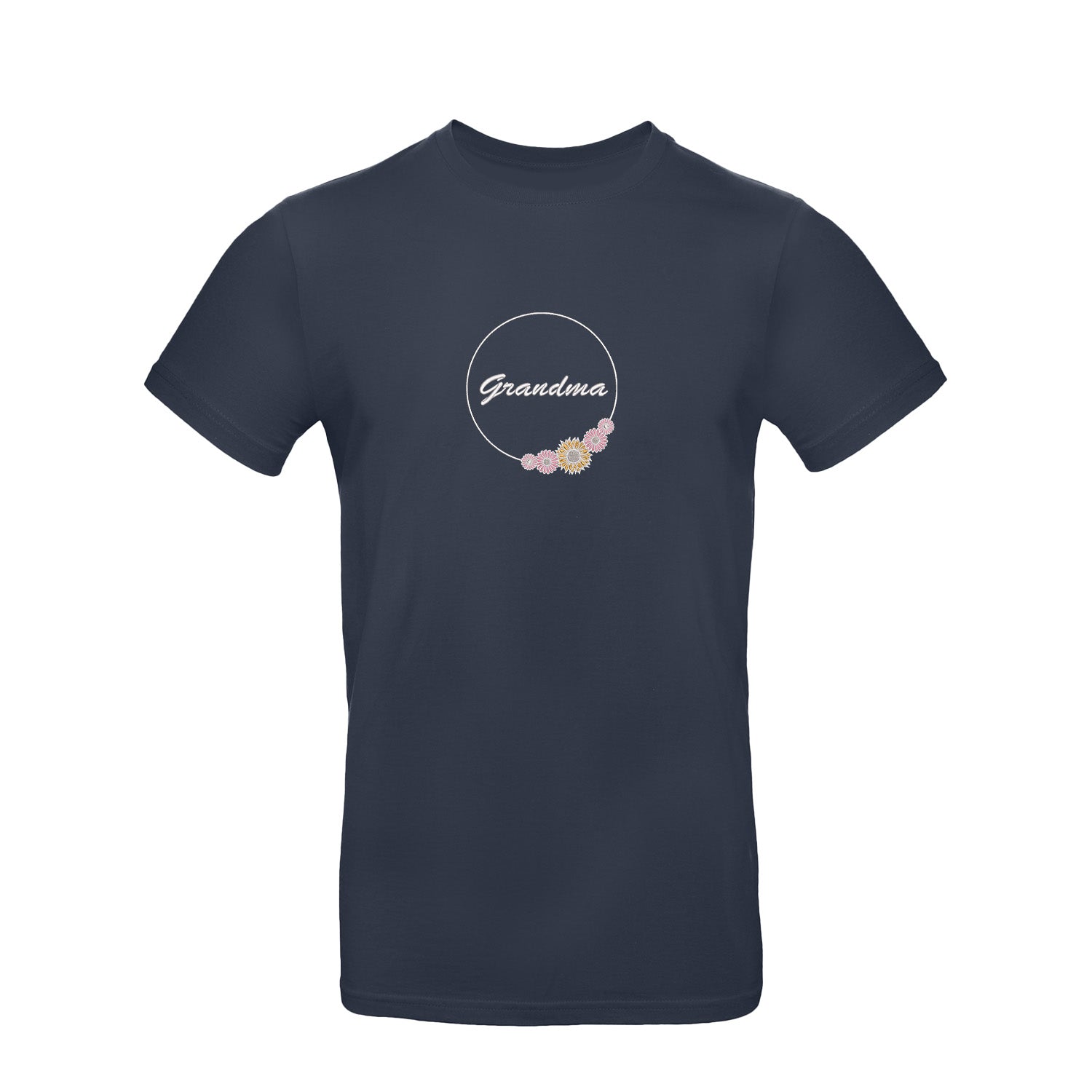 Koszulka Grandma Flower – haftowany motyw z kwiatami dla Babci Haft z radości - nadruki i haft na odzieży Warszawa
