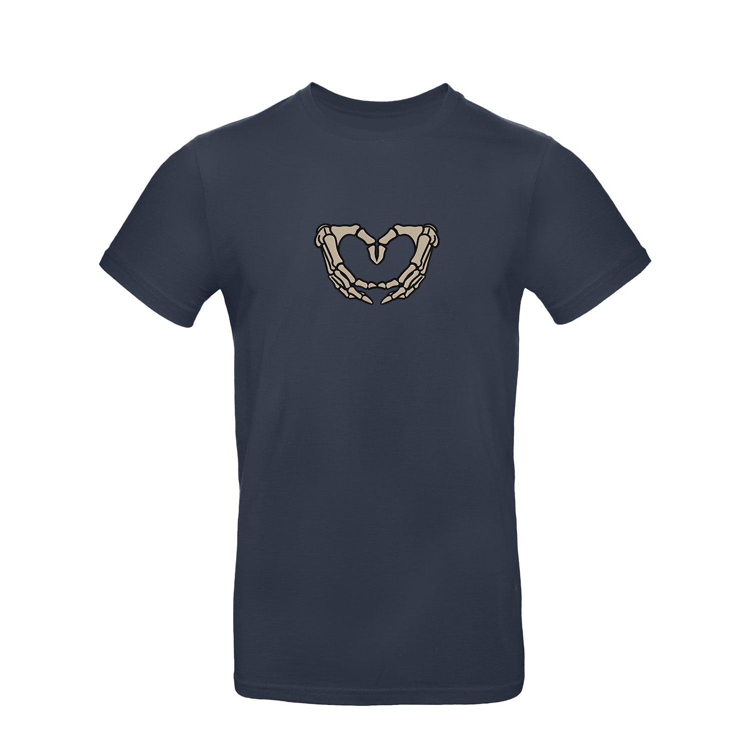 Koszulka z Haftem „Szkieletowe Serce” – wyrazisty styl Haft z radości - nadruki i haft na odzieży Warszawa