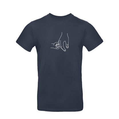 Koszulka unisex z haftem "Dad and Baby Holding Hands" – prezent dla taty Haft z radości