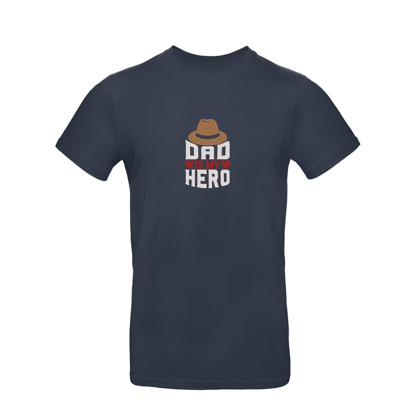 Koszulka unisex "Dad is My Hero" z haftem – prezent dla taty bohatera
