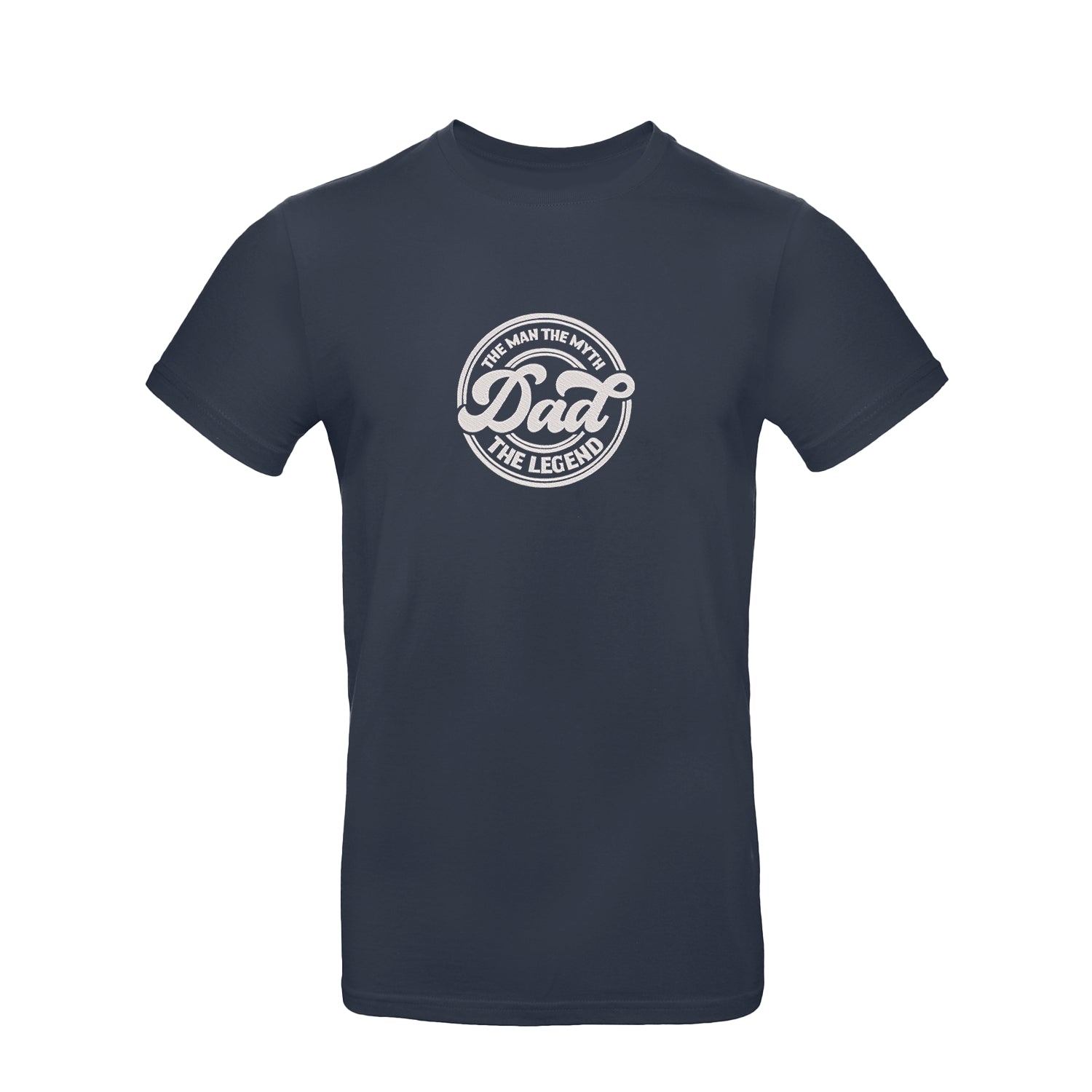 Koszulka unisex z haftem "Dad The Man The Myth The Legend" – prezent dla legendarnego taty Haft z radości