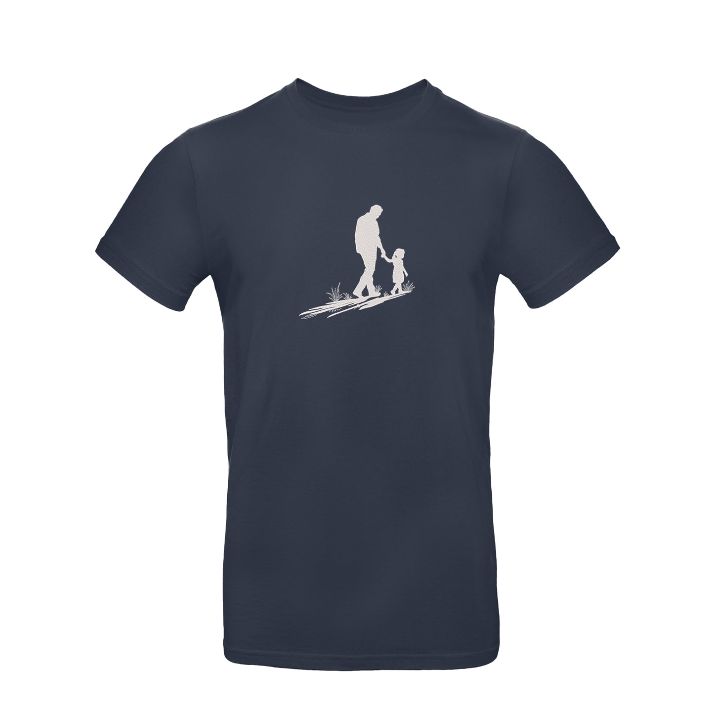 Koszulka unisex z haftem "Father and Daughter Silhouette" – wyjątkowy prezent dla taty