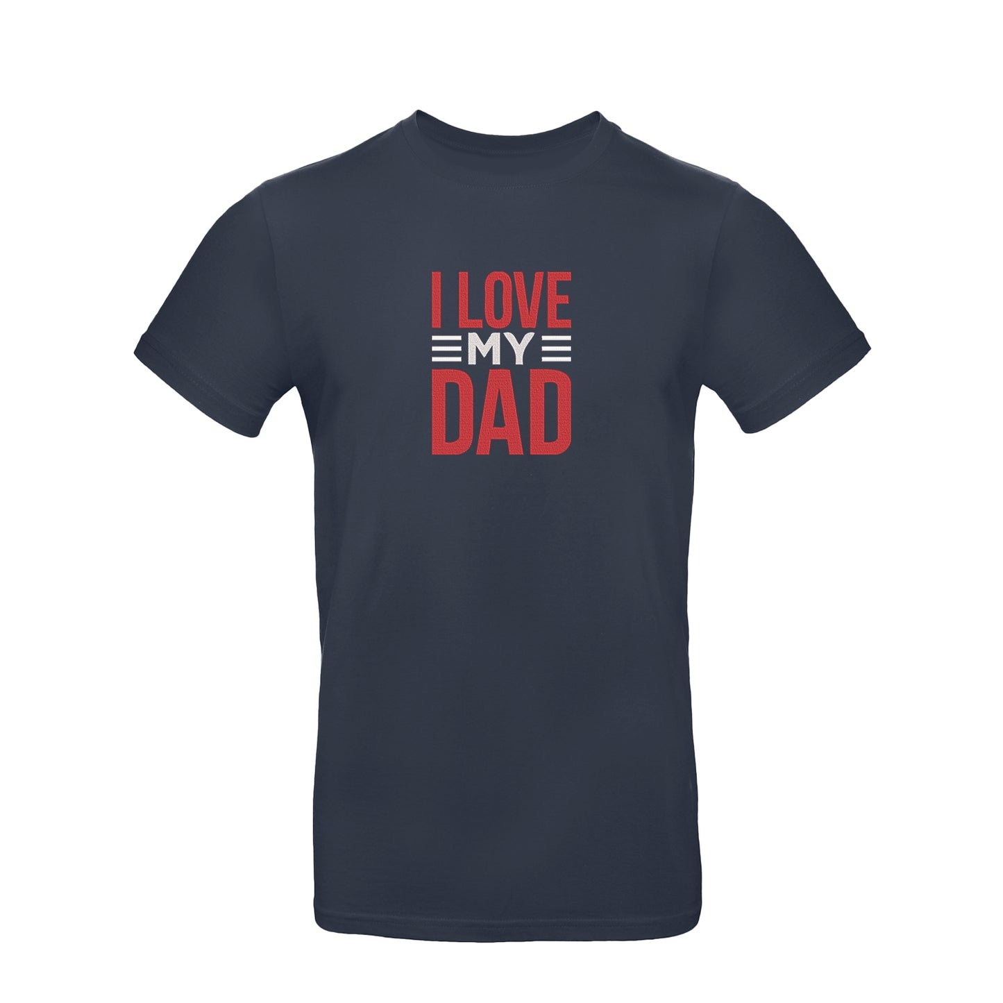 Koszulka unisex z haftem "I Love My Dad 2" – wyjątkowy prezent dla taty z serca