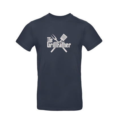 Koszulka The Grill Father – prezent z haftem dla taty miłośnika grilla Haft z radości