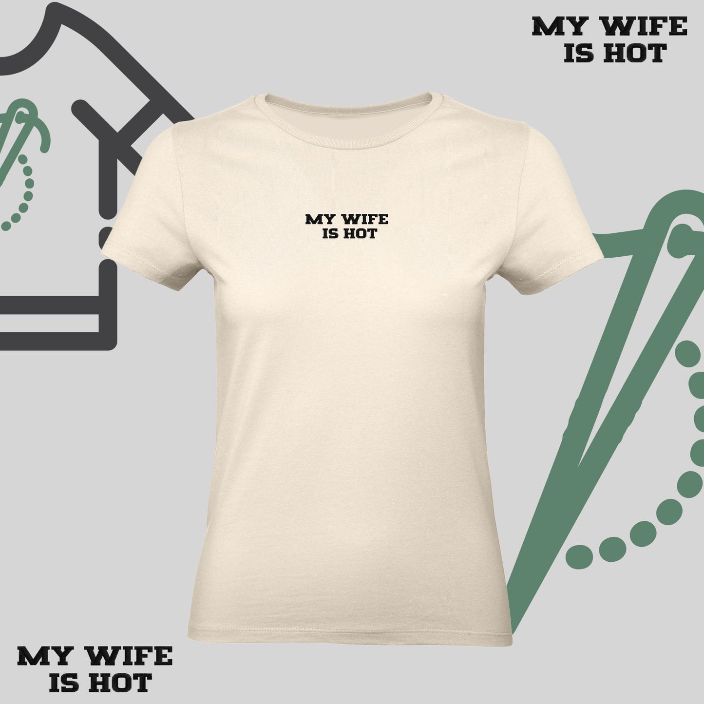 Koszulka damska z haftem „MY WIFE IS HOT"