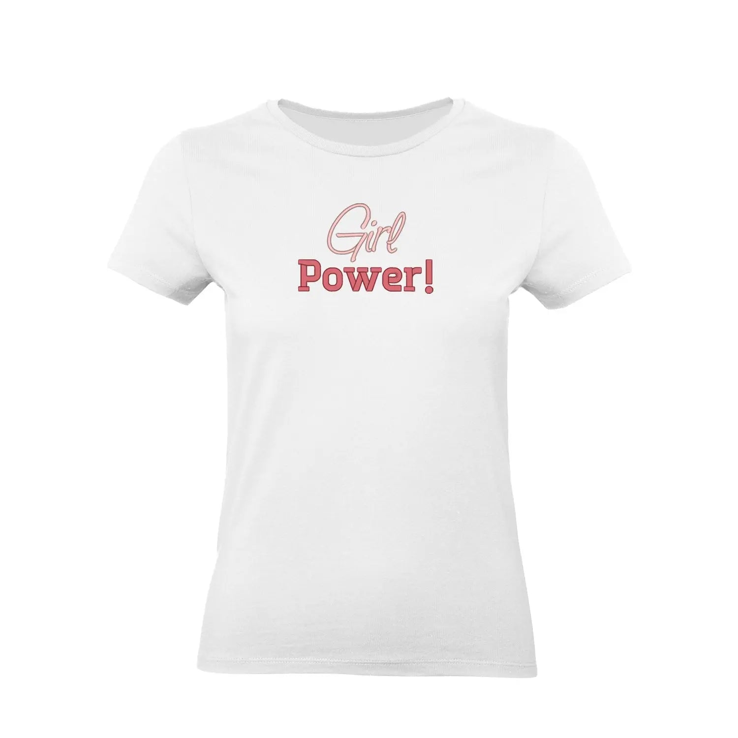 Koszulka damska „Girl Power!” – Haft 3D, Siła i Styl Haft z radości