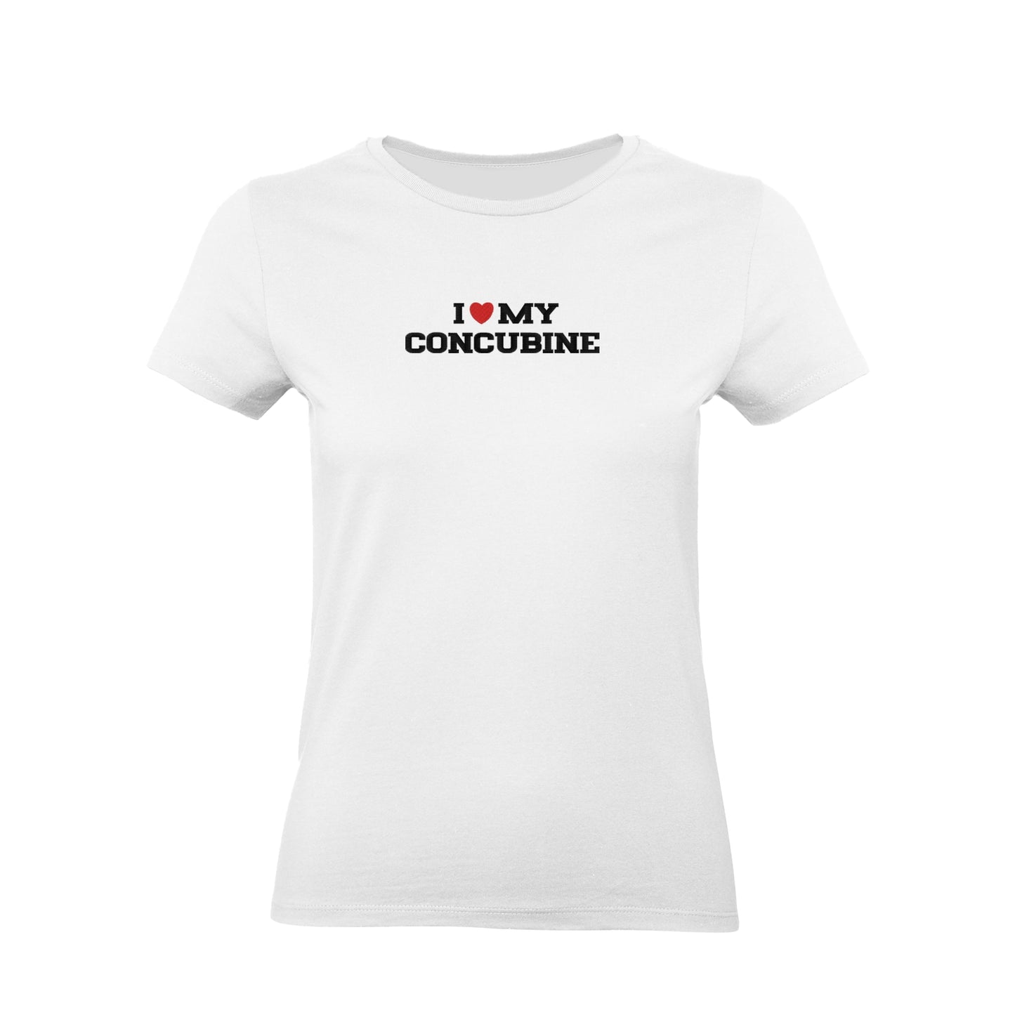 Koszulka damska z haftem „I love MY CONCUBINE"