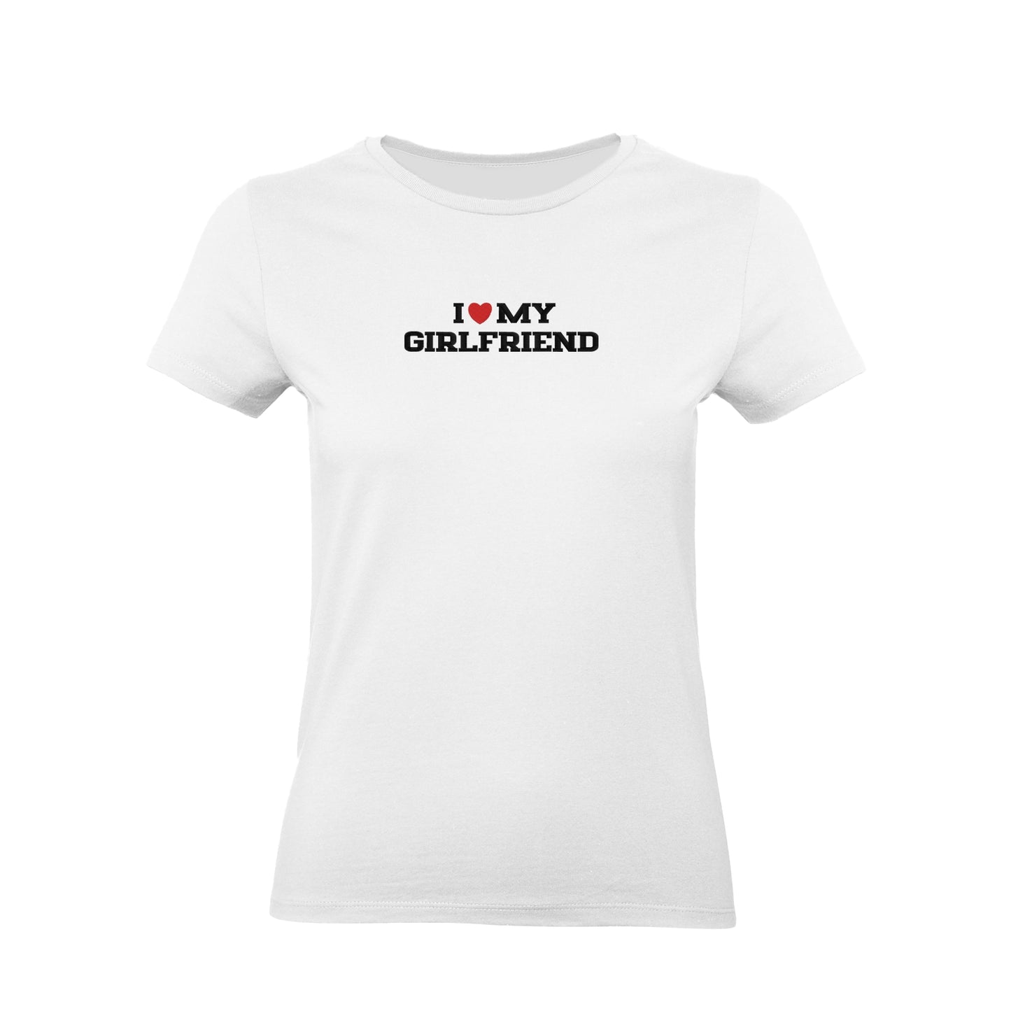 Koszulka damska z haftem „I love MY GIRLFRIEND"