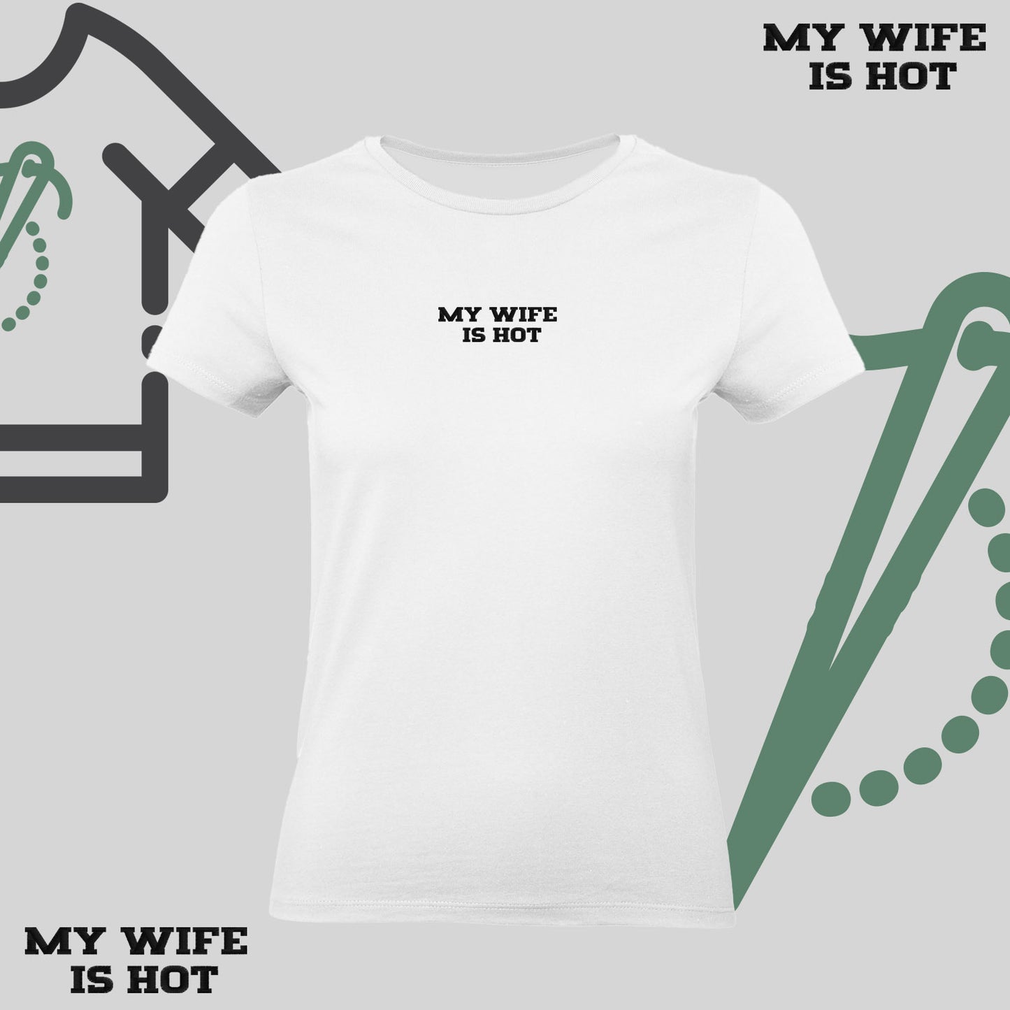 Koszulka damska z haftem „MY WIFE IS HOT"