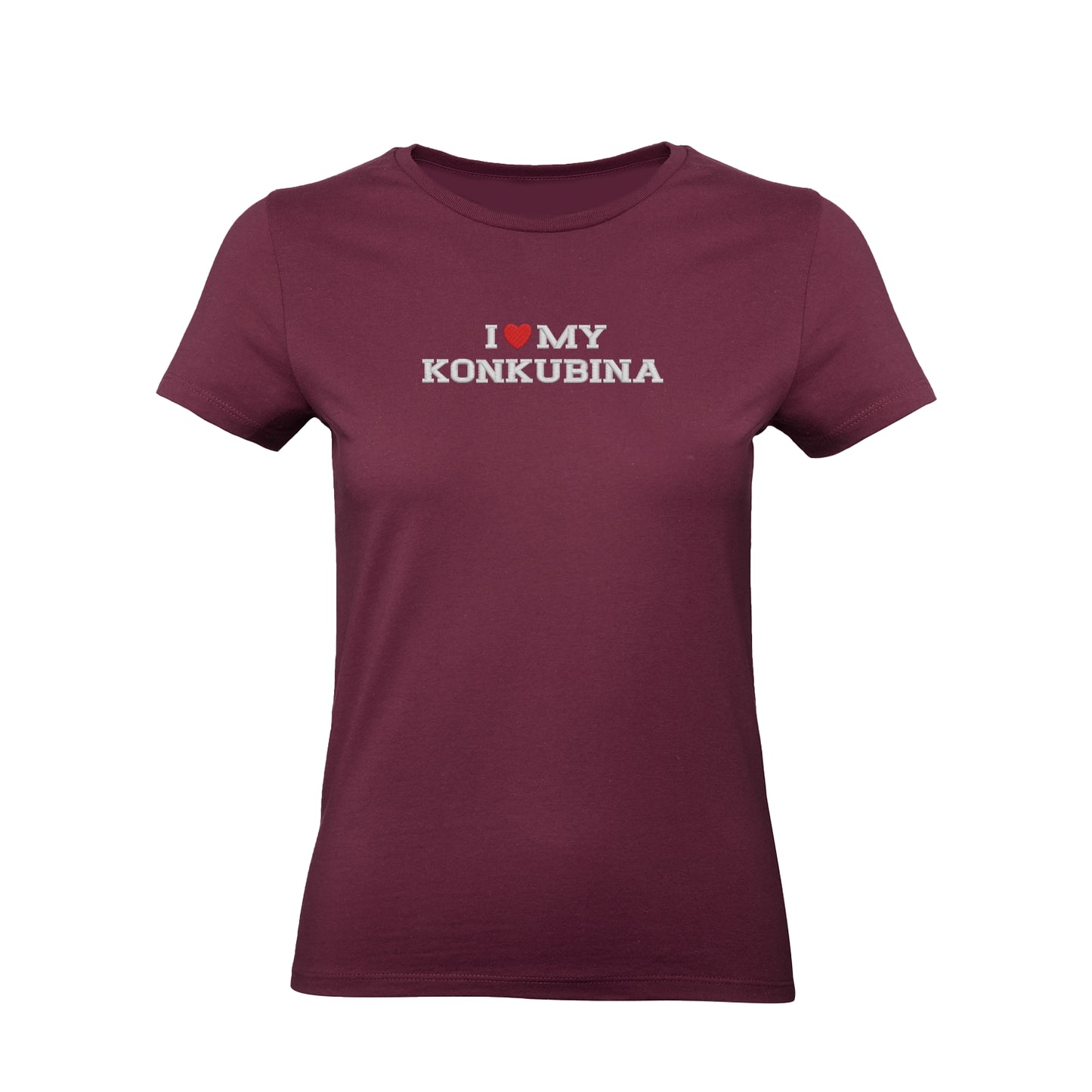 Koszulka damska z haftem „I love MY KONKUBINA"