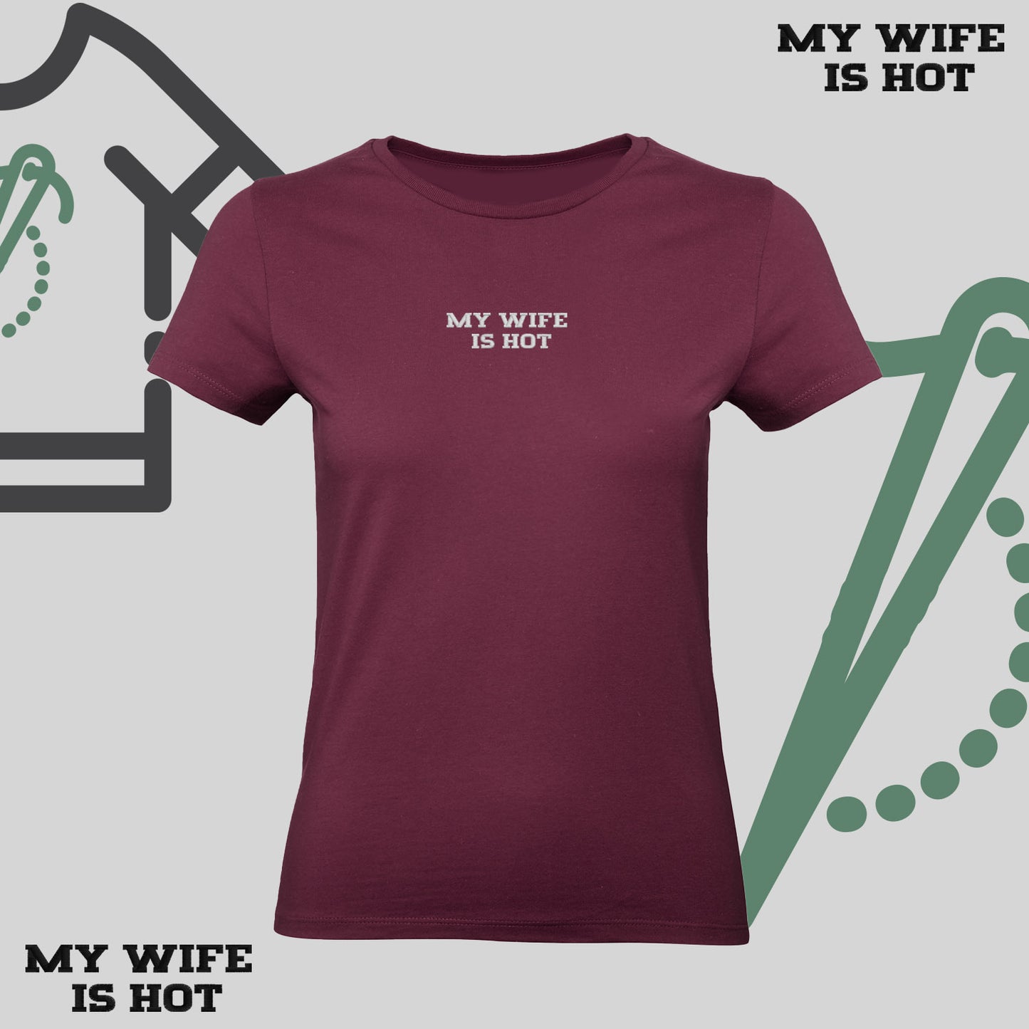 Koszulka damska z haftem „MY WIFE IS HOT"