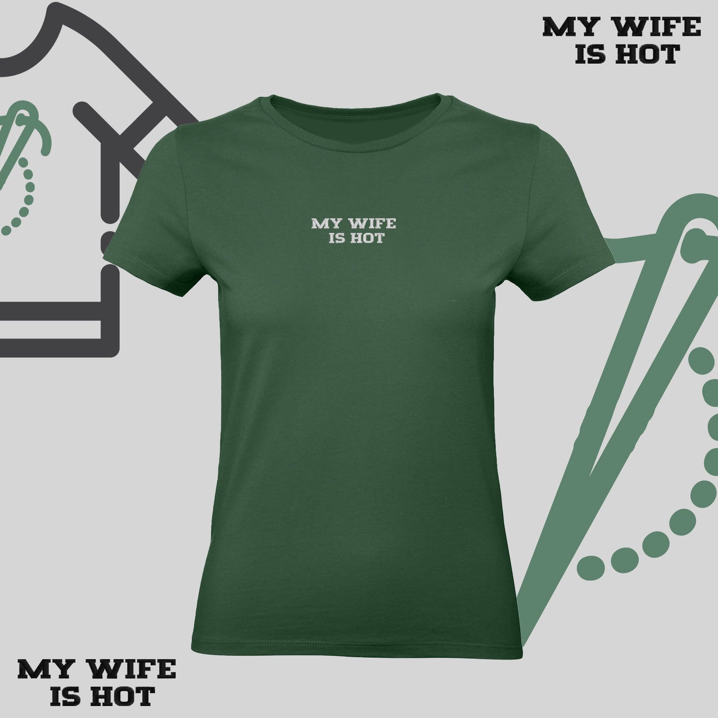 Koszulka damska z haftem „MY WIFE IS HOT"