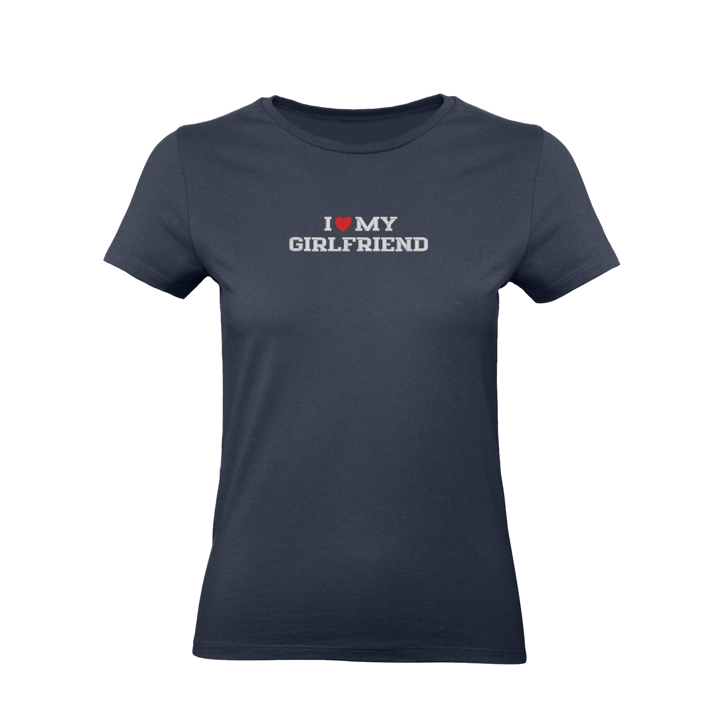 Koszulka damska z haftem „I love MY GIRLFRIEND"