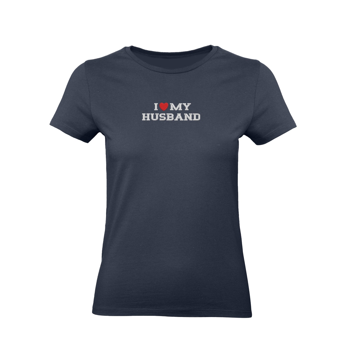Koszulka damska z haftem „I love MY HUSBAND"