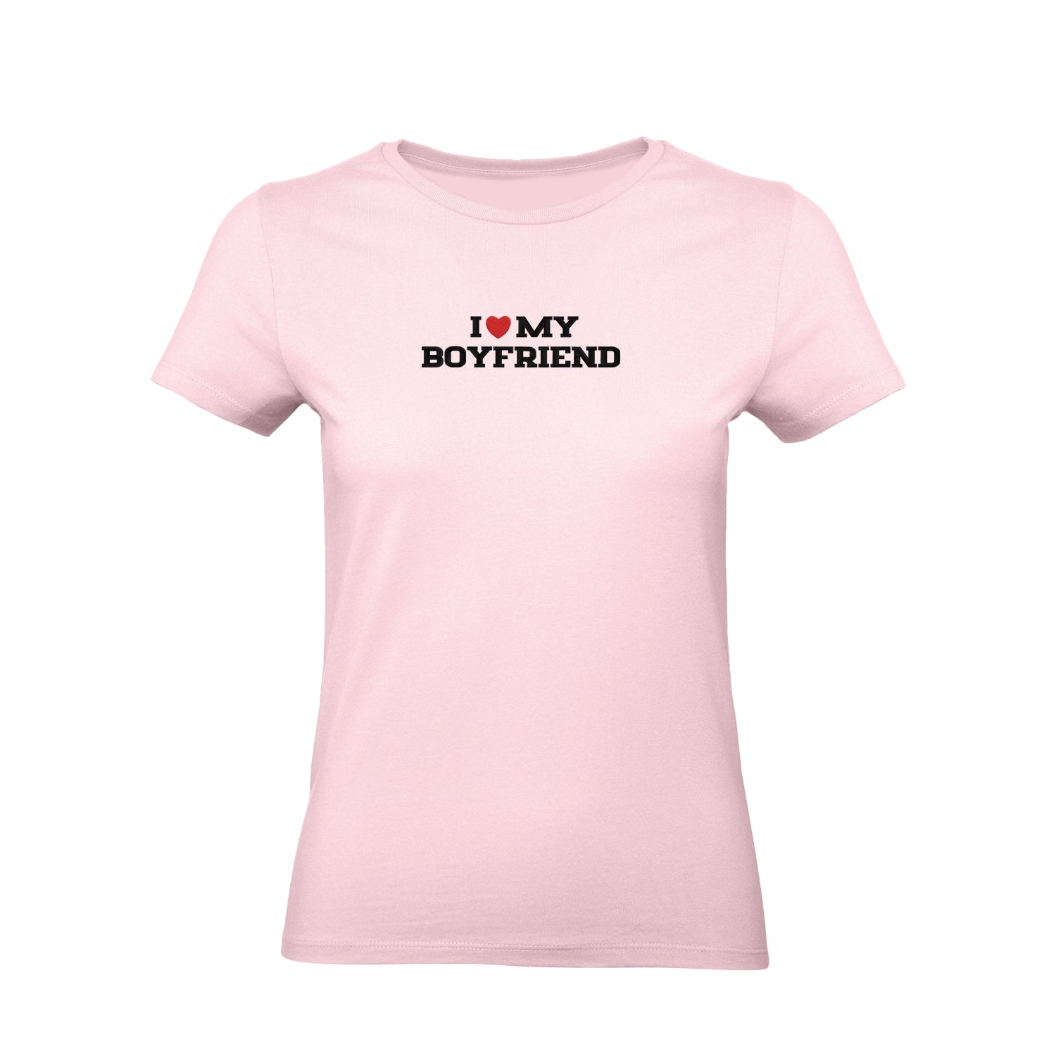 Koszulka damska z haftem „I love MY BOYFRIEND