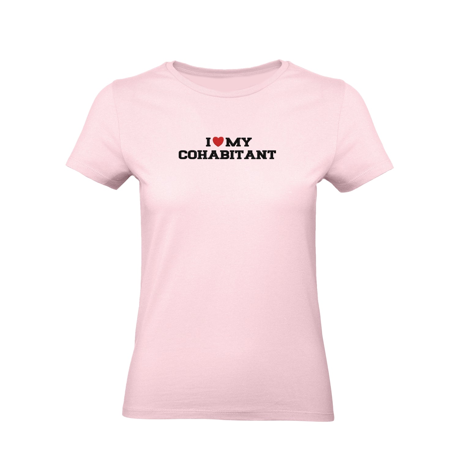 Koszulka damska z haftem „I love MY Cohabitant