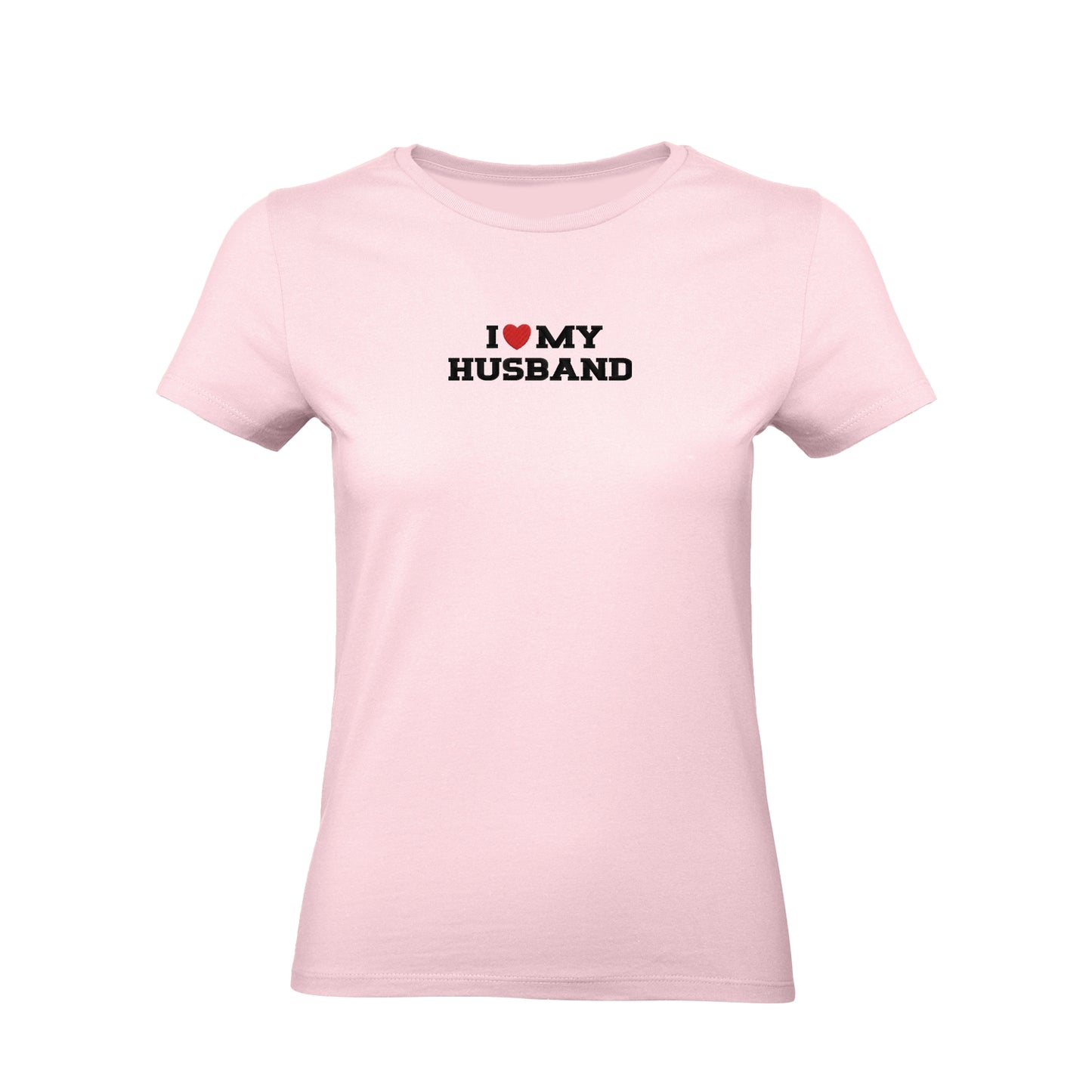 Koszulka damska z haftem „I love MY HUSBAND"