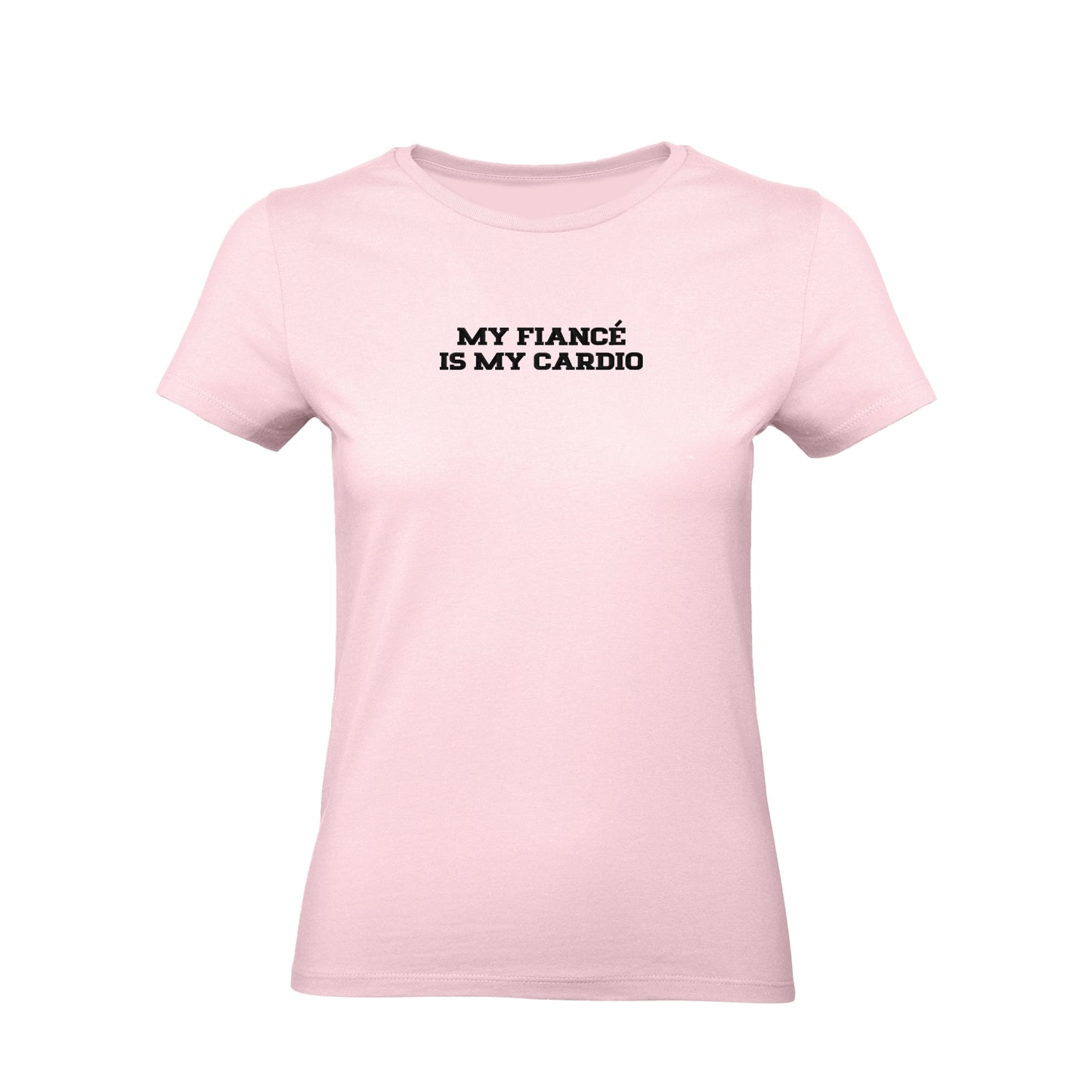 Koszulka damska z haftem „MY FIANCE IS MY CARDIO"