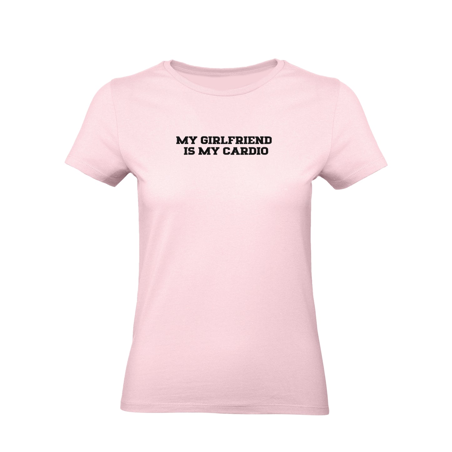 Koszulka damska z haftem „My girlfriend is my cardio"
