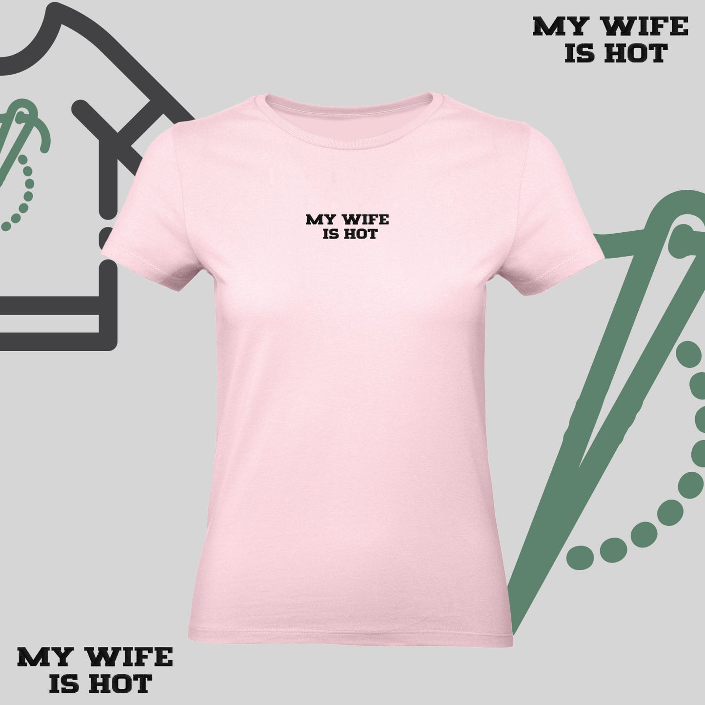 Koszulka damska z haftem „MY WIFE IS HOT"