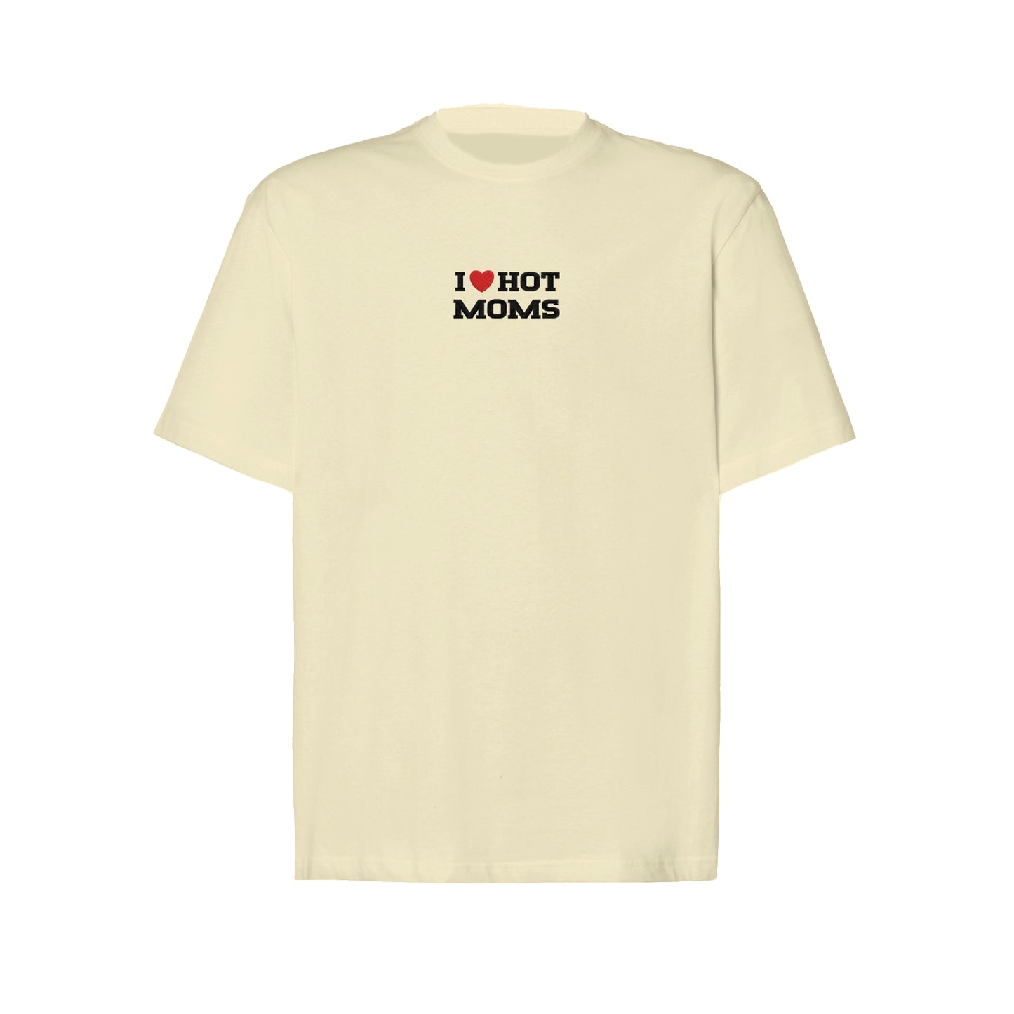 Koszulka oversize z haftem „I love HOT MOMS"