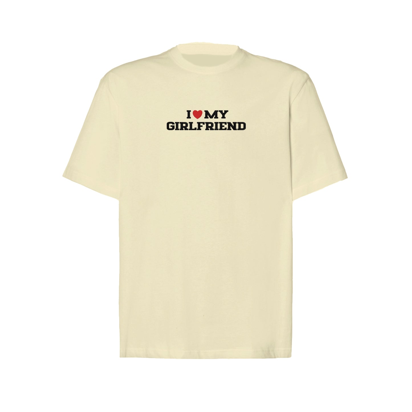 Koszulka oversize z haftem „I love MY GIRLFRIEND"