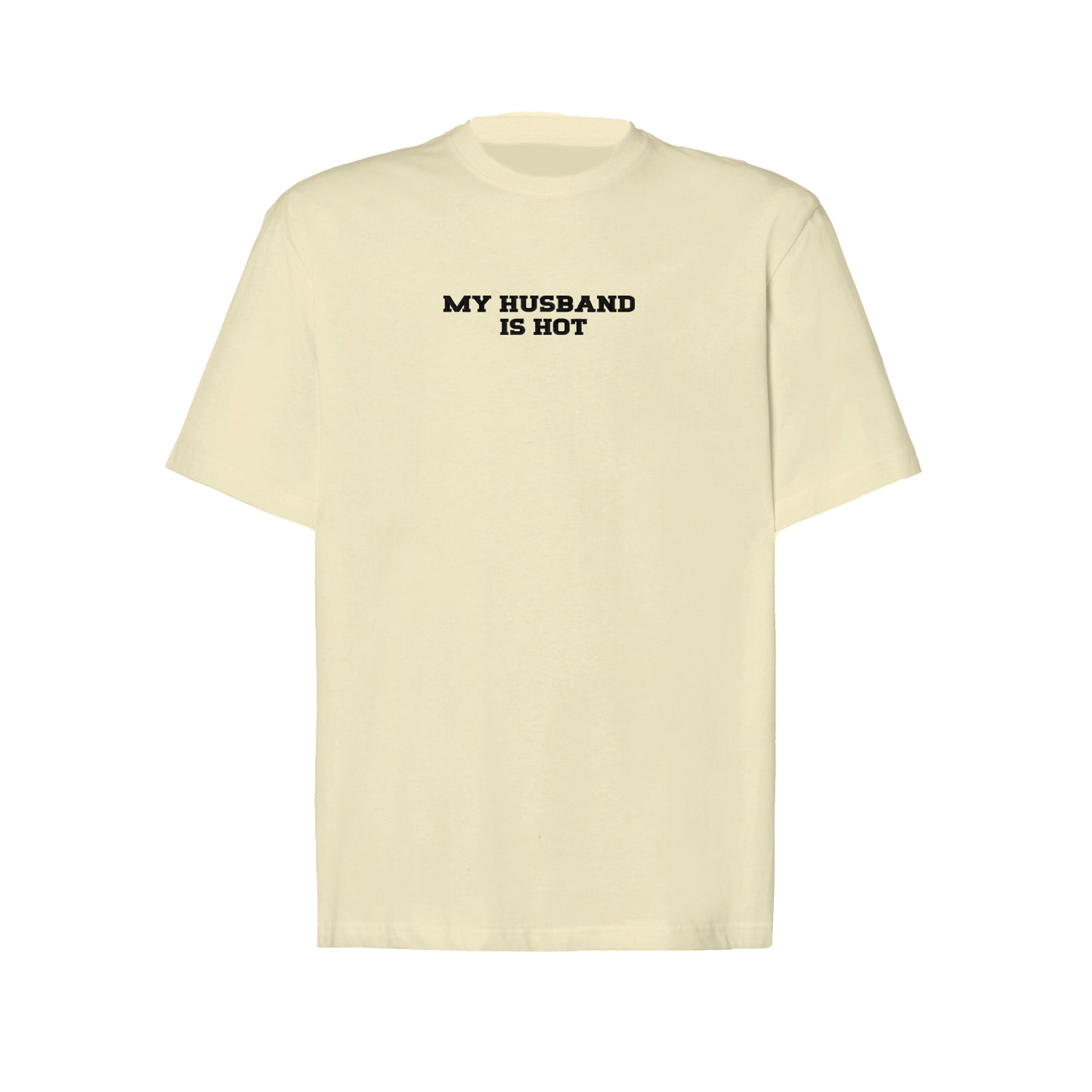 Koszulka oversize z haftem „MY HUSBAND IS HOT"