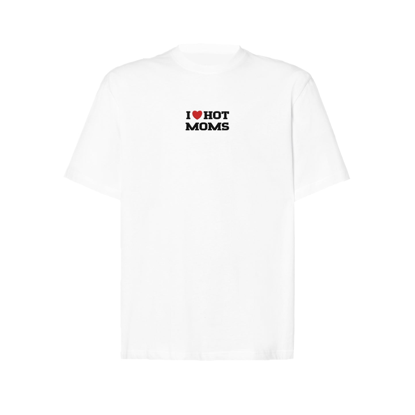 Koszulka oversize z haftem „I love HOT MOMS"