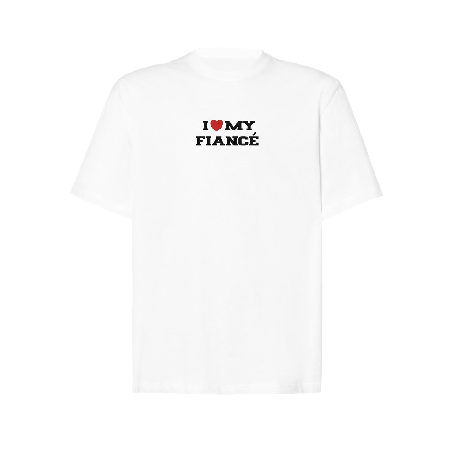 Koszulka oversize z haftem „I love MY FIANCE"