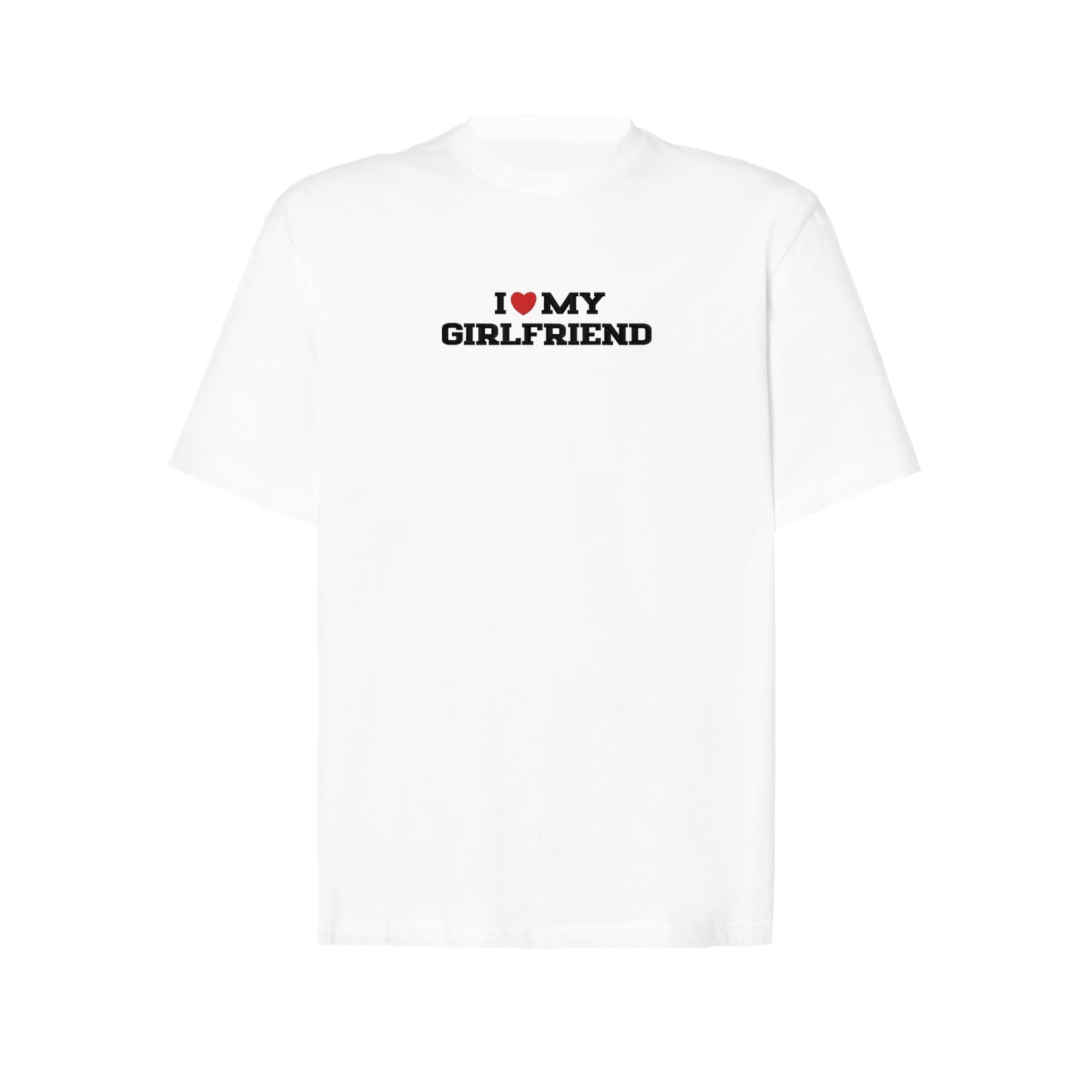 Koszulka oversize z haftem „I love MY GIRLFRIEND"