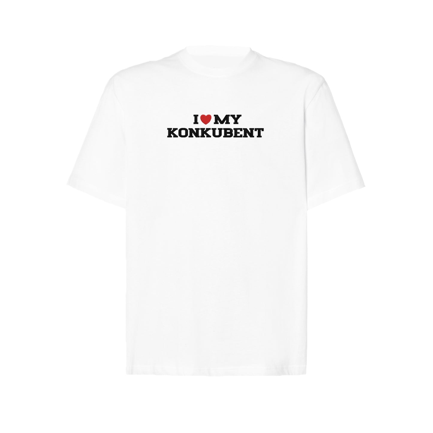 Koszulka oversize z haftem „I LOVE MY KONKUBENT"
