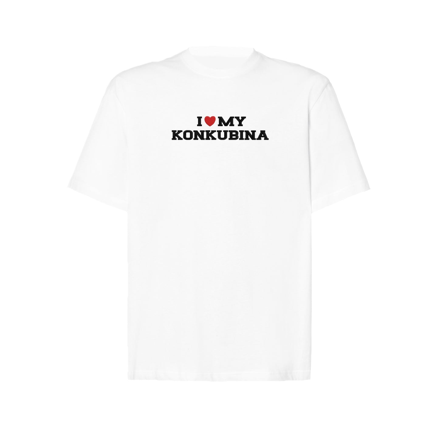 Koszulka oversize z haftem „I love MY KONKUBINA"