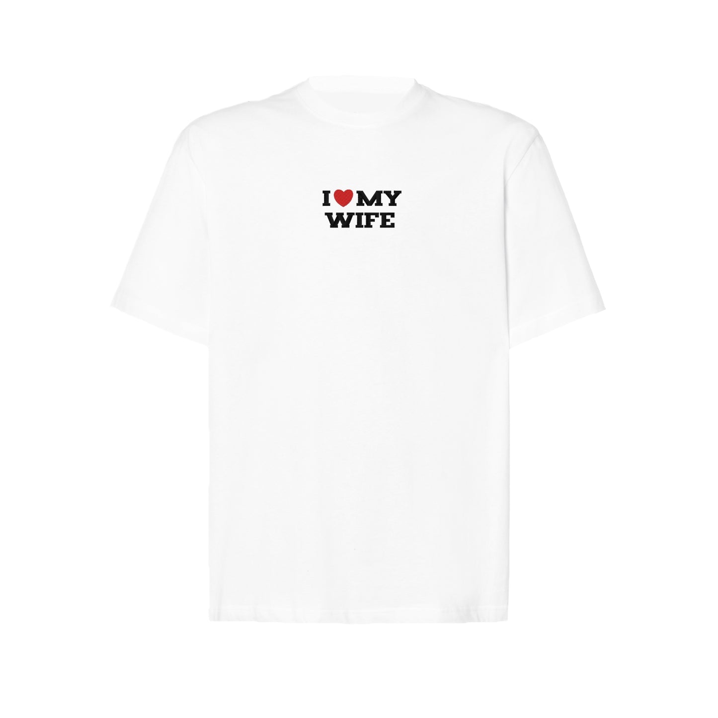 Koszulka oversize z haftem „I LOVE MY WIFE"