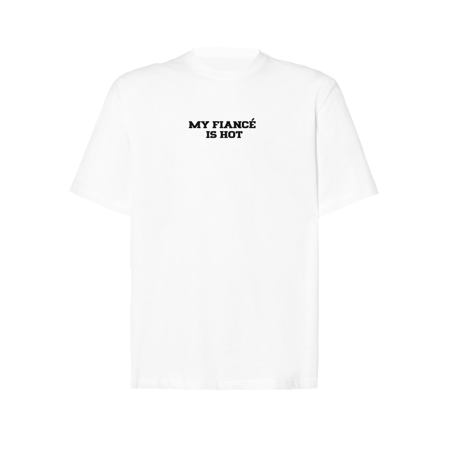 Koszulka oversize z haftem „MY FIANCE IS HOT"