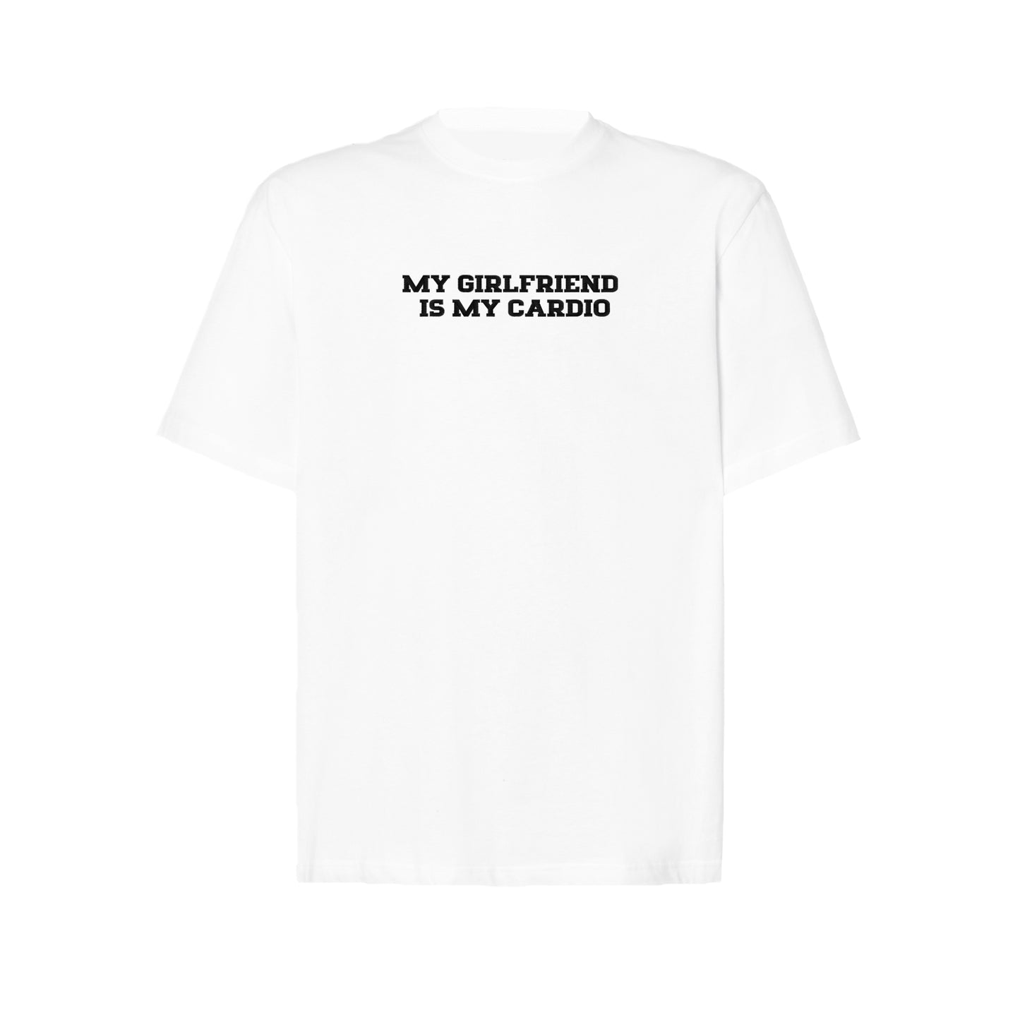 Koszulka oversize z haftem „My girlfriend is my cardio"