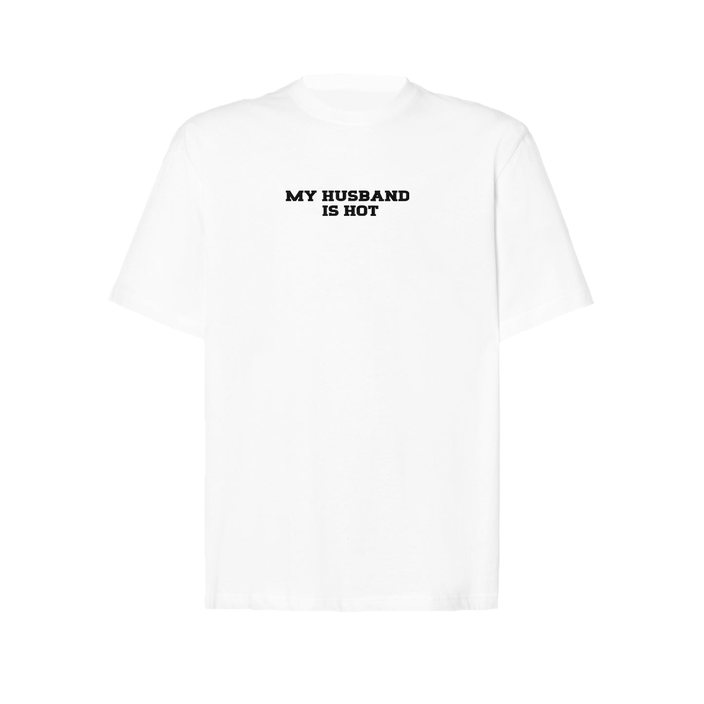 Koszulka oversize z haftem „MY HUSBAND IS HOT"
