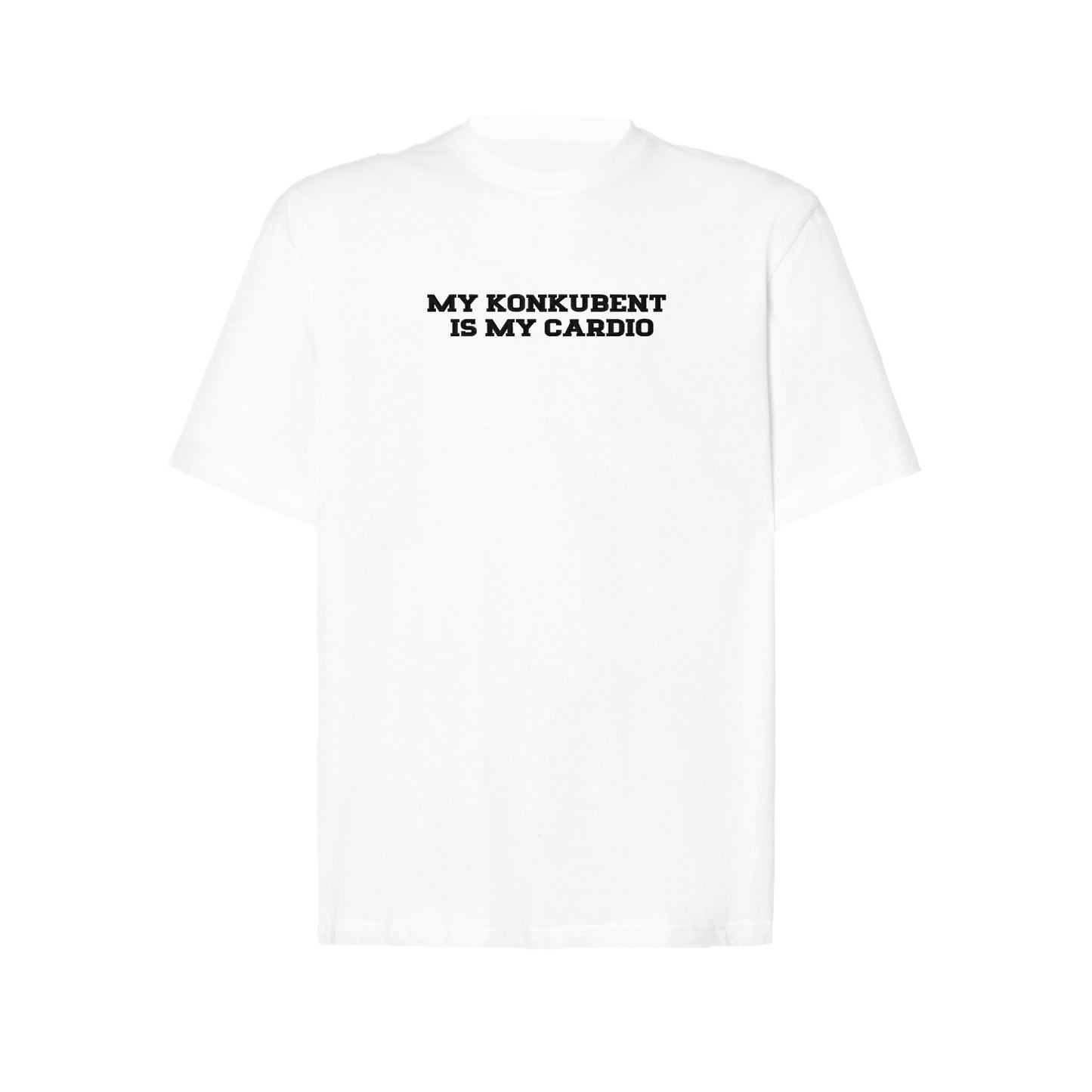Koszulka oversize z haftem „My Konkubent is my cardio"