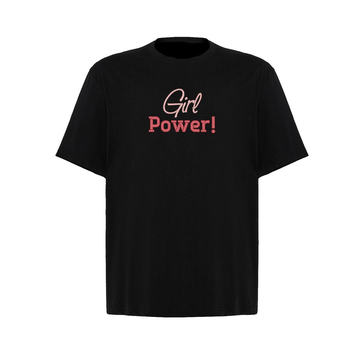 Koszulka oversize „Girl Power!” – Haft 3D, Siła i Styl