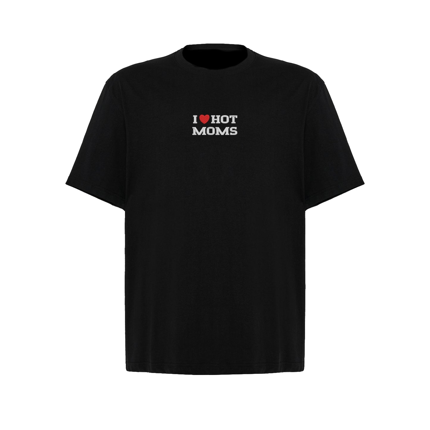 Koszulka oversize z haftem „I love HOT MOMS"
