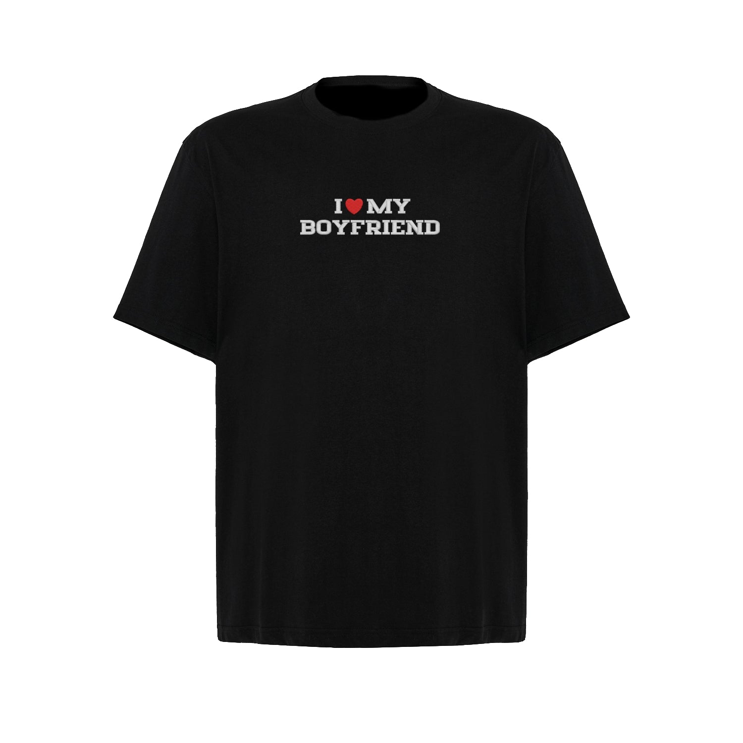 Koszulka oversize z haftem „I love MY BOYFRIEND