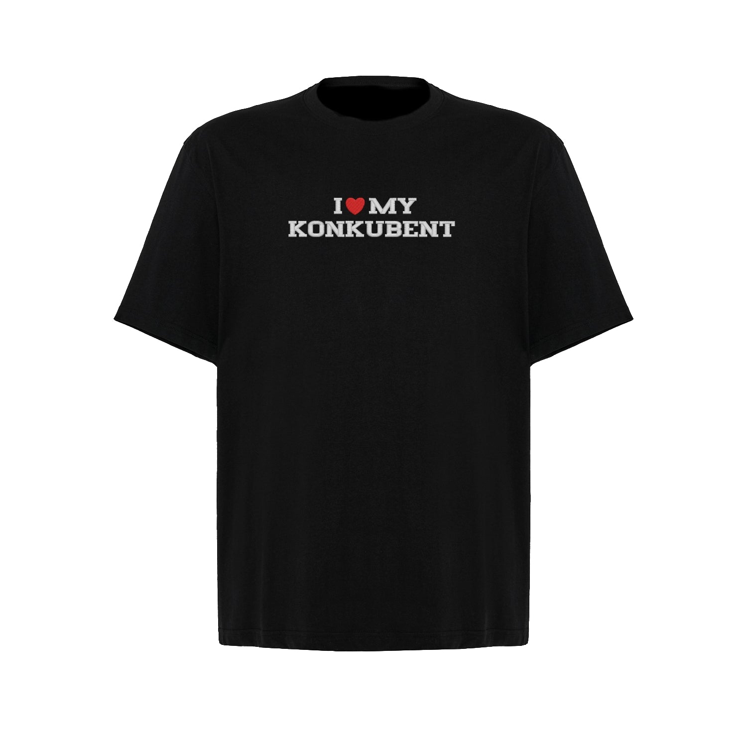 Koszulka oversize z haftem „I LOVE MY KONKUBENT