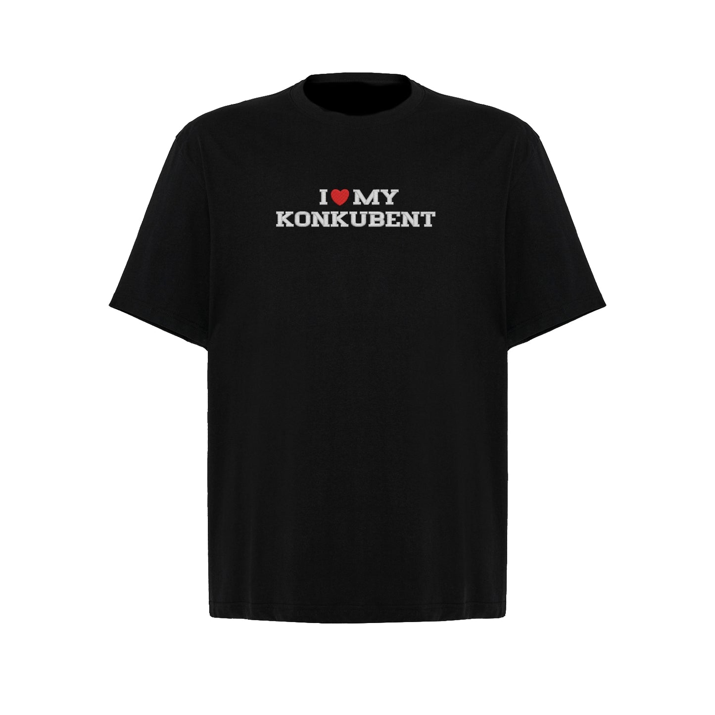 Koszulka oversize z haftem „I LOVE MY KONKUBENT"