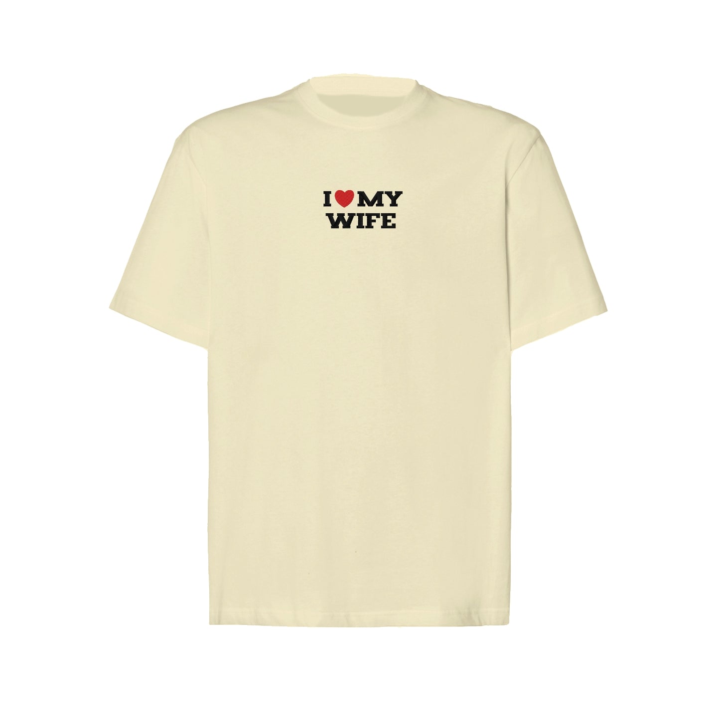 Koszulka oversize z haftem „I LOVE MY WIFE"